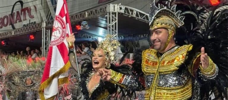 Acadêmicos do Grande Vale é vice-campeã do Carnaval de Joaçaba 2025/ Foto: Maythe Novak - Bom Dia SC