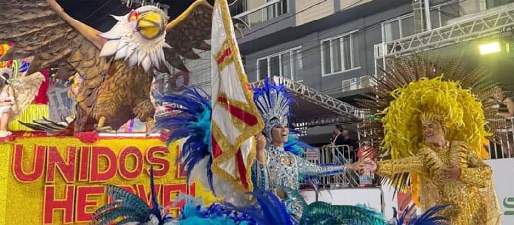 Unidos do Herval fica com o 3º lugar do Carnaval Joaçaba 2025/ Foto: Maythe Novak - Bom Dia SC
