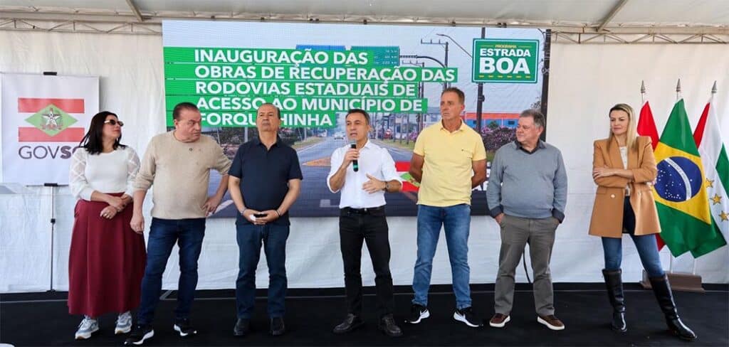 Estrada Boa: Governador inaugura obras em trechos das SC-108 e SC-446 no Sul do estado