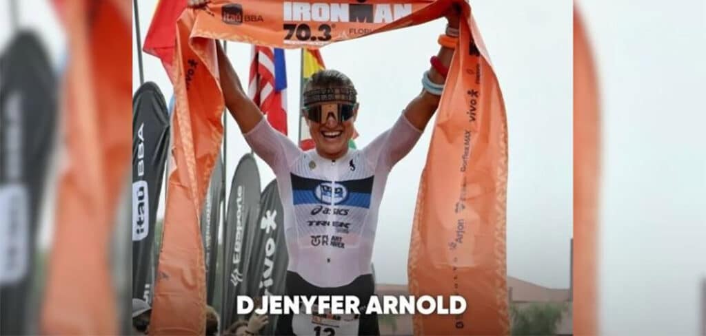 Catarinense Djenyfer Arnold celebra tríplice coroa no calendário do Ironman Brasil 2025 Catarinense Djenyfer Arnold celebra tríplice coroa no calendário do Ironman Brasil 2025
