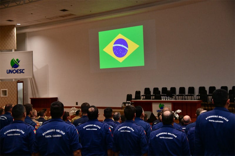 CBMSC e PMSC realizam apresentações instituicionais conjuntas no oeste catarinense