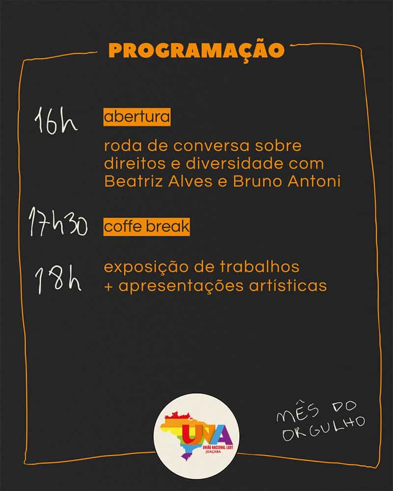 Encontro Cultural da Diversidade – UNA LGBT Joaçaba: arte, cultura, inclusão e valorização da comunidade LGBTQIAPN+