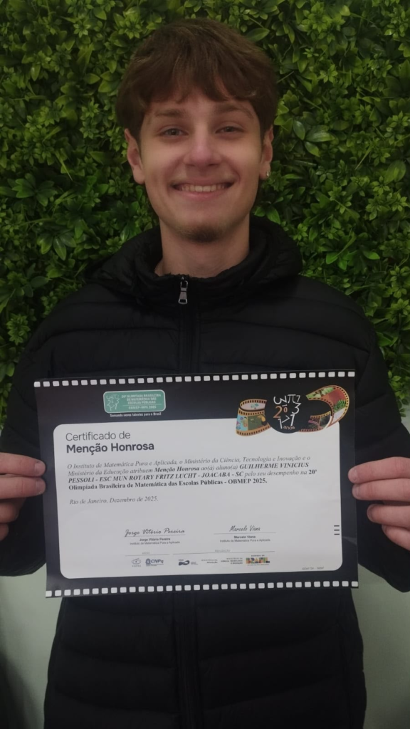 Educação de Joaçaba celebra ouro nacional e outras conquistas na Olimpíada Brasileira de Matemática das Escolas Públicas
